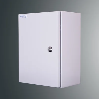 Boîtier avec plaque de montage PSH 403015 PROFIT 400x300x150 ; IP65 ; IK10 ; RAL7035, verrouillage hermétique -D5