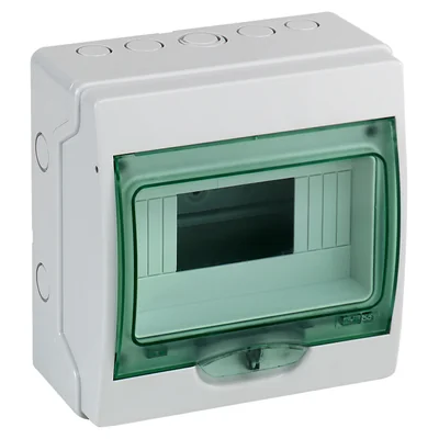 Boîtier en saillie IP65 mKDR-1-8-NT-T porte transparente 1 rangée 8 modules/rangée