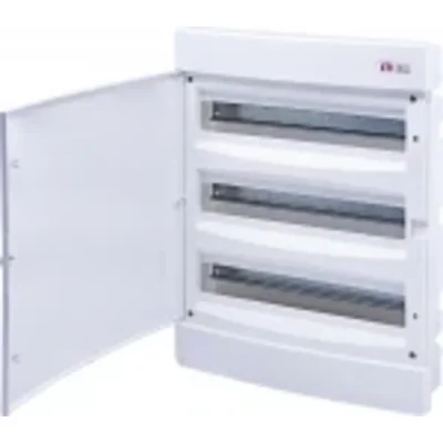 Boîtier encastré 3x18 mod. porte blanche ECM 3X18PO-s