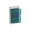 Boîtier gris 65P18X42A, 72 M, IP65, 125 A, classe II, 735 x 430 x 155 mm (H x L x P) | Rails DIN | Porte transparente | Vis N+PE