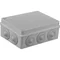 Boîtier hermétique S-BOX 190x140x70, 10 presse-étoupes, gris, IP65