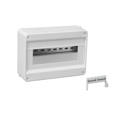 Boîtier modulaire en saillie S-12, sans verre, avec connecteur N+PE, blanc, IP30