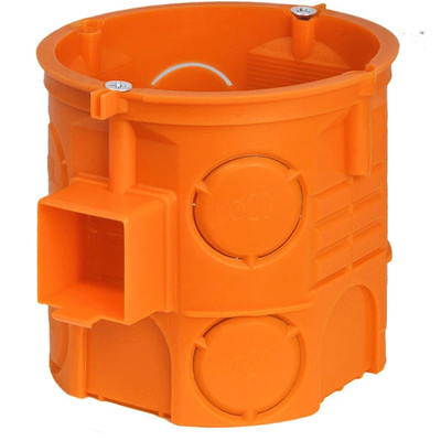 Boîtier série à encastrer avec vis S60DFw fi60mm orange profond