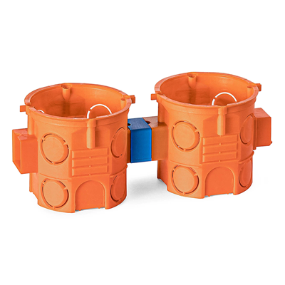 Boîtier série à encastrer S60DF fi60mm orange foncé