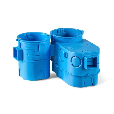 Boîtier sériel à encastrer pour l'électronique, fermé d'un côté SE2x60G 2xfi60 super deep blue