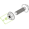 Bolt with nut SKK SKKM6x25