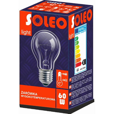 Bombilla alta temperatura soleo 60W A55 E27 230V