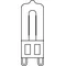 Bombilla halógena 48W G9