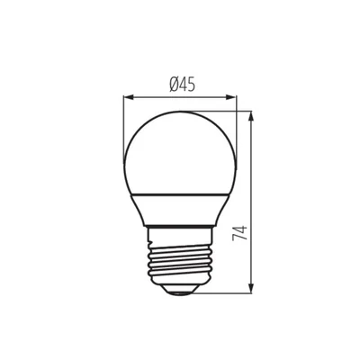 Bombilla IQ-LED 5,5W 2700K E27 G45 blanca
