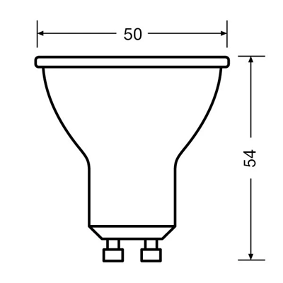 Bombilla LED VALOR PAR16 5W 350lm 2700K GU10 WW