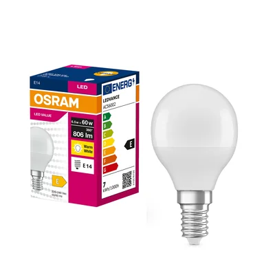 Bombilla LED VALUE CLASSIC P 7,5W 806lm 2700K E14 WW