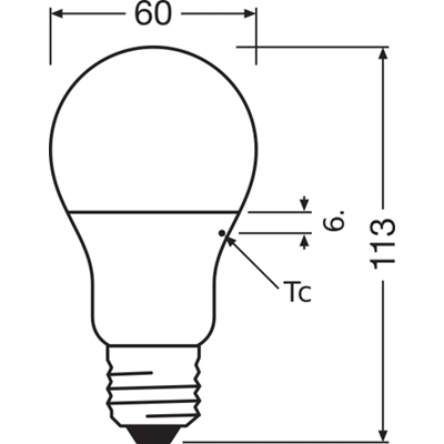 Bombilla LEDVANCE LED VALUE CLASSIC A60 8,5W (60W) 806lm E27 2700K