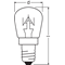 Bombilla tubular SPC. T26/57 CL 25 transparente 25W