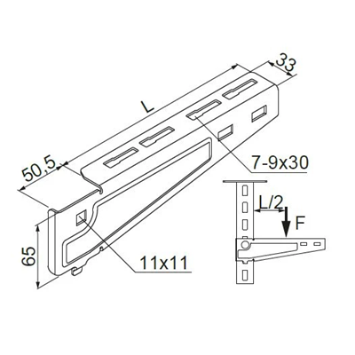 Boom length 315mm height 115mm
