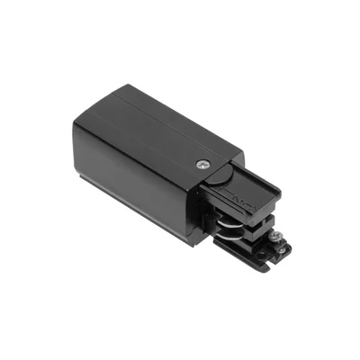 Borne d'alimentation pour voie triphasée, 98 x 35 mm, gauche, noire