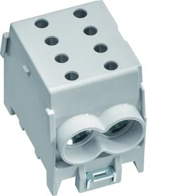 Borne de dérivation 1 pôle 1x25/2x16mm² gris