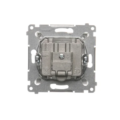Borne R-TV prise d'antenne séparée (module), argent (métallique)