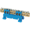 Bornier 12 trous bleu base basse