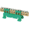 Bornier 12 trous vert base basse