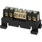 Bornier 7 trous noir culot bas