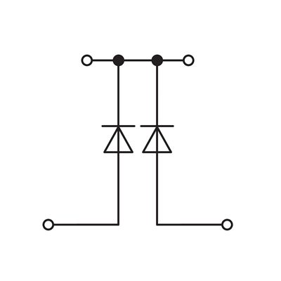 Bornier à diodes double étage 4mm²