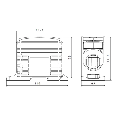 Bornier à vis Al/Cu STB 300 87910 SIMBLOCK gris