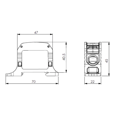 Bornier à vis STB 50 Al/Cu 87310 SIMBLOCK bleu