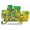 Bornier de base à deux étages 2 fils/2 broches jaune-vert X-COM