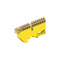 Bornier de protection pour rail TH 11 modules 11 x 16mm² + 1 x 35mm² jaune