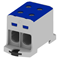 Bornier fileté AL/CU, 25-150mm2, TS 35, 1 voie, 4 trous Clamp