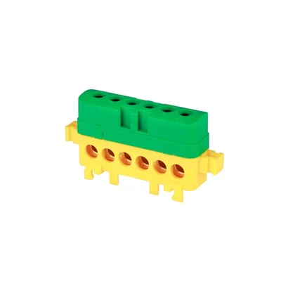Bornier isolé LPI-6z/g 6 trous 76 A IP20 vert-jaune A18-0051