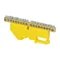 Bornier PE, pour rail TH35, 18 fils, jaune