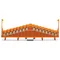 Bornier potentiel à 8 étages avec loquets, orange 727-125