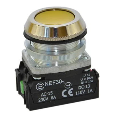 Botón amarillo PROMET NEF30-K2X