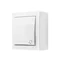 Botón de timbre de superficie Simon Aquaclick WA-CD1xxxx-xx-11xx, IP44, 10AX, 250V~, terminales de tornillo; blanco