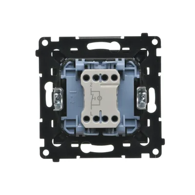 Botón de timbre Simon 55 WMDA-09xxxx-149 con retroiluminación LED (módulo) 10 AX, 250 V~, conectores rápidos; Negro mate