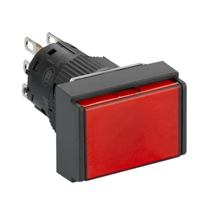 Botón Harmony XB6 Iluminado Rojo Plano 1 CO 24 VCC Rectangular Plástico