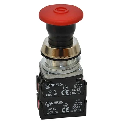 Botón rojo PROMET NEF30-UDR3Y