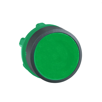 Bottone piatto Ø22 verde autoritornante tondo in plastica 100 pezzi