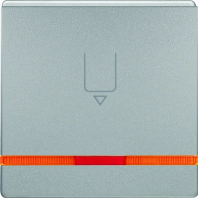 Bouchon de connexion Q.x Hotel avec impression et lentille orange, aluminium verni