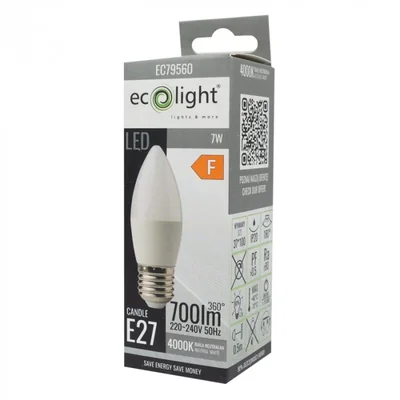 Bougie E27 7W 4000K 630lm