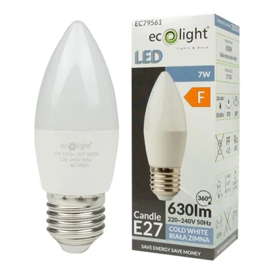 Bougie E27 7W 6500K 630lm