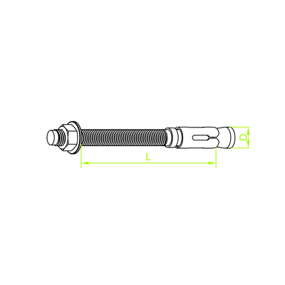 Boulon d'expansion à anneau diamètre 6mm longueur 100mm