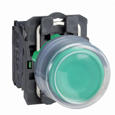 Bouton à capuchon Harmony XB5 plastique vert