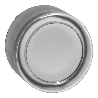 Bouton à capuchon plat en métal à LED blanche typique sans marquage
