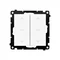 Bouton à double enrouleur Simon 55 WMDL-040124-111, trois positions, 1-0-2 (module), 10 A, 250 V~, connecteurs rapides ; blanc mat
