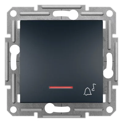 Bouton ASFORA "Light" sans cadre avec rétro-éclairage bornes à vis anthracite