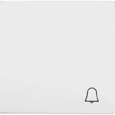 Bouton avec le symbole "cloche" pour l'interrupteur normalement ouvert, crème, fiorena