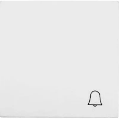 Bouton avec le symbole "cloche" pour l'interrupteur normalement ouvert, crème, fiorena