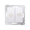 Bouton aveugle (module) 10A 250V blanc connecteurs rapides